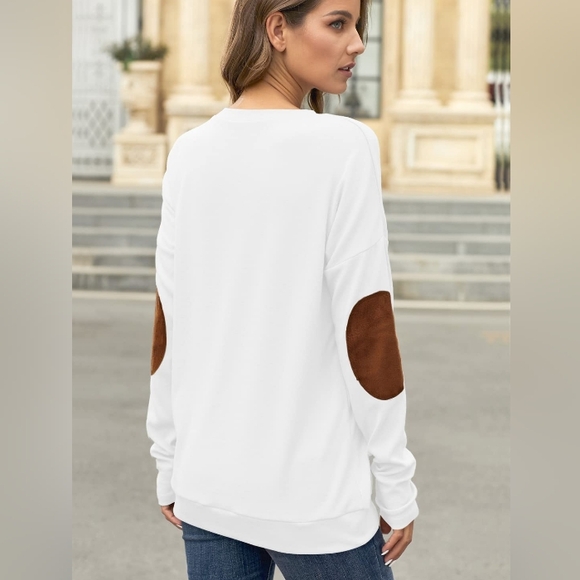 Long Sleeve Elbow Patch Top PTP 25” - Picture 1 of 5
